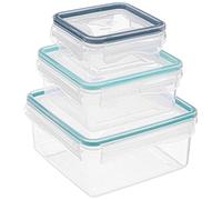 3 boîtes carrées de conservation plastique Clipeat - 5 five simply smart