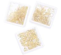 3 Boîtes Coffret Décoration D'ongles en Alliage, Nail Art Soi-même | Motifs Ajourés , Cercle et Cœur, Design Brillant, pour Salon ou Maison, Femmes et Manucuristes
