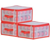 3 boîtes de rangement pour 32 boules de Noël Ø 6 cm [infactory]
