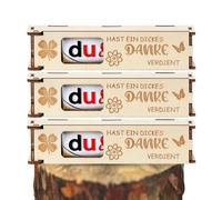 3 Boîtes en Bois pour Chocolat Set Cadeau Remerciement pour Éducatrice Enseignant Collègue Petit Cadeau Départ Idées Cadeaux pour Maman Papa Ami Fête