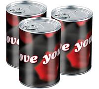 3 boîtes métalliques cadeau - I love You - Ø 78 x 111 mm [Infactory]