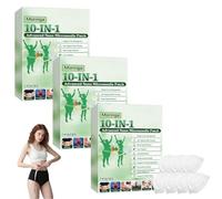 3 Boîtes Moringa Patchs Minceurs 10 en 1, Patch Nano Microneedle Minceur avec Berbérine & NAD+, Ingrédients Naturels, Raffermir Peau, Facile à Appliquer, Idéal pour Homme et Femme (3 Boîtes)