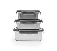3 boîtes rectangulaires inox