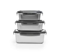 3 boîtes rectangulaires inox Laguiole Cuisson