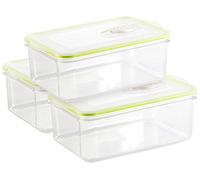 3 boîtes rectangulaires pour mise sous vide - 1,3 L [Rosenstein & Söhne]