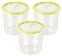 3 boîtes rondes pour mise sous vide -1 L [Rosenstein & Söhne]