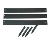3 bordures de jardin acier galvanisé avec 4 ancres incluses, 3 lattes de 91,4 x H10,2 cm soit 2,64 m, noir G