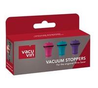 Accessoire autour du vin Vacuvin Lot de 3 bouchons colorés pour pompe à vin