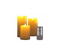Britesta : 3 bougies LED blanc chaud télécommandées avec luminosité variable et minuterie