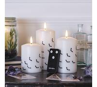 3 Bougies Piliers TruGlow® à Motif Chauve-souris