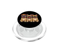3 Bouledogues Français Alignés Chiens Drapeau Arc-en-Ciel PopSockets PopGrip pour MagSafe