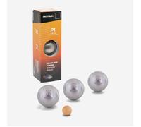 3 BOULES DE PÉTANQUE COMPÉTITION DEMI-TENDRES PI ACIER INOX