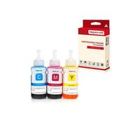 3 bouteille compatible pour EPSON 106 Multi-couleurs 70ml avec EcoTank ET-7700 EcoTank ET-7750 EcoTa