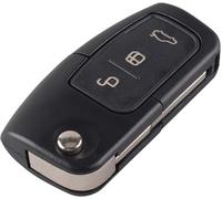 3 Boutons Boîtier/Coque Clé de Télécommande,Pliable Clé de Rechange télécommande pour Focus Fiesta C-Max S-Max Kuga Mondeo MK4 Galaxy (Lame de clé Non coupée)
