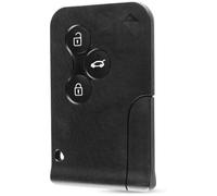 Carte À Puce 3 Boutons Pour Renault Clio Logan Megane 2 3 Koleos Scénic Carte Étui Noir Voiture Clé Fob Coque Avec Petite Clé (Sans Electronique)