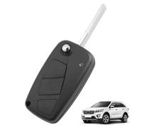3 Boutons Coque Clé Pliable pour Fiat 500, Doblo, Punto, Panda, Grande, Evo, Stilo, Doblò, Coque Cle Rechange, Boitier Clef Télécommande Voiture pour Fiat, Ducato, Qubo