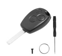 3 Boutons Coque Clé Télécommande pour Renault Clio Kangoo Modus Twingo Trafic Master, avec Lame VA2, Tournevis, Porte-clés,Coque de Remplacement sans Composant Électronique