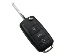 3 Boutons Coque de Clé de Voiture, Boîtier de Remplacement de Clé, Étui pour Clé à Distance, Boîtier de clé à Télécommandes, Shell à Clé Pliable, Replacement Key Case Shell pour VW Golf