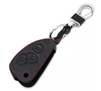 3 Boutons en Cuir clé de Voiture étui Auto télécommande Coque Fob Porte-clés adapté pour Alfa Romeo 147 166 156 JTD TS GT