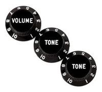 Fender Boutons Stratocaster Noir (Volume, Tone, Tone) - Lot de 3
