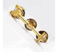 3 Boutons Laiton Mitigeur Inverseur Thermostatique Robinet Douche Contrôle La Température Vis Filetée/Intubation 2/3/4/5 Voies, Cartouche Laiton, Thermostat Automatique (Filetage Vis 3 Sortie)