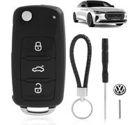3 Boutons Télécommande Boîtier Clef,Coque De Clé De Voiture,Noir,Plastique,Compatible Avec Voiture,Dl1 3 Keys Car Key Case