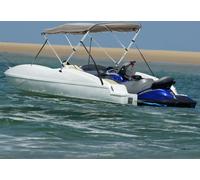 3-Bow Bimini-Top avec panneaux latéraux 183x(137-152)x137 cm
