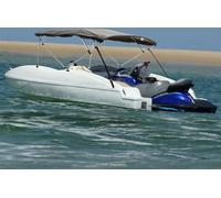 3-Bow Bimini Top avec panneaux latéraux en mesh 183x(185-198)x137 cm