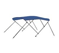 vidaXL Auvent Bimini à 3 Arceaux Auvent de Bateau Couverture de Bateau Abri de Bateau Résistant aux UV Extérieur Bleu 183x196x137 cm