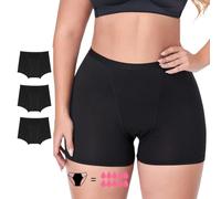 3 Boxer menstruelles|Ultra absorbante|Équivalent à 10 tampons|Tous Types de Flux|Zéro Fuite|Flux abondant|Sexy|Coton|Post-Partum|Noir|Taille Haute|XL