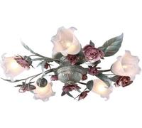 3 Bras / 5 Bras Floral Plafonnier en Pastoral Rustique Rose Plafonnier Lampe pour Chambre à Coucher Salle à Manger Entrée Art Romantique Lustre Luminaire Luminaire, Colorful, 5head