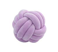 3 Brins Oreiller Boule Tissé à la Main,2 Pièces Coussin Rond Noué Canapé,Coussin Noeud,Coussin Esthétique Décoratifs Coussins en Peluche Doux Jeter Oreiller de Noeud pour Canapé Voiture Lit F 27cm