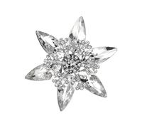 3. Broche neige en cristal givré avec design en alliage de zinc étincelant pour les fêtes de fin d'année et le quotidien Accessoire de bijoux de vacances d'hiver