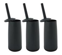 3 brosses de toilette et supports Brosse de cuvette avec support Gris foncé pour chauve-souris