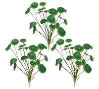 3 Bundles dix-huit feuilles Lotus réaliste de simulation artificielle intérieure Lotus Lotes Decor 14 dans une verdure artificielle flexible à longue soie pour les jardins, les bureaux, les plantes d
