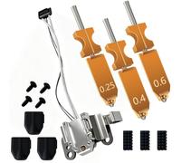 3 buses de 0,25/0,4/0,6 mm et 1 ensemble de chauffage pour Flashforge AD5X | Kit de tête d'impression à changement rapide de buse avec 3 coques de protection en silicone et 3 brosses à buse