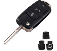 3 Button Key Case Compatible With Volks-Wagen V-W Mk4 Bora Golf 4 5 6 Passat Polo Bora Touran Foldable Remote Key Case Replacement Avce Blade