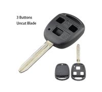 (3 Buttons Uncut B)3 -button Remote Control Key For Toyota, Compatible With Rav4, Yaris, Prado, Corolla, Land Cruiser, Previa, Tarago Models
