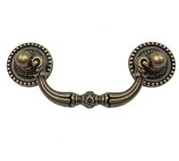 3" C-c Vintage Look Antique Bronze Bail Tiroir Pull Drop Swing Poignées Armoire Bouton Quincaillerie 76 Mm Centres, Bronze, 3" (76 mm) Centers