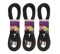 3 câbles de signal DMX XLR QTX de 6 m.