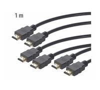 3 câbles HDMI High-Speed pour 4K, 3D & Full HD, HEC, noir, 1 m