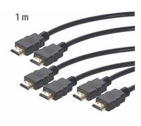 3 câbles HDMI High-Speed pour 4K, 3D & Full HD, HEC, noir, 1 m Auvisio