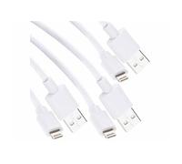 : 3 câbles Lightning vers USB - Certifiés MFi - Blanc - 3 m