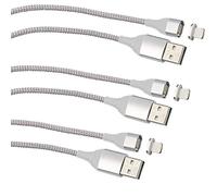 3 câbles USB magnétiques Callstel compatibles avec iPhone, 1 m pour Chargement et Transfert