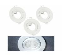 3 cadres de montage pivotants pour spot encastrable Luminea