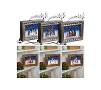 Infactory : 3 cadres décoratifs de Noël avec LED, musique et neige G