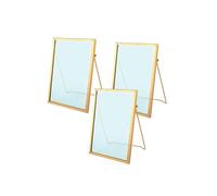 3 cadres en verre rectangulaires vintage 13 x 18,5 cm