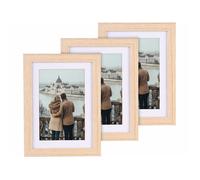 Your Design 3 cadres photo 20 x 15 cm en acrylate - aspect chêne clair