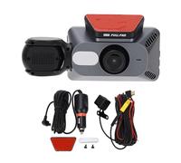3 Canal Dash Cam 1080P Triple Caméra de Voiture avec 3,0 Pouces IPS Écran IR Nuit Vision 24 Heures De Stationnement Mode Enregistrement en Boucle pour Une Conduite Plus Sûr et