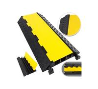 3 Canaux Passage de Câble Pont Protection Rampe PVC et en Caoutchouc